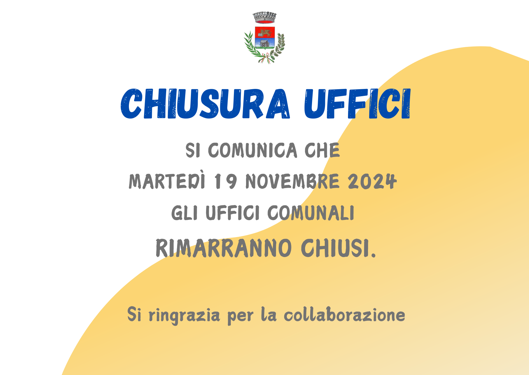 Chiusura uffici comunali